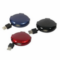4 Port Mini Round USB Hub